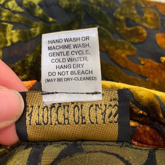 Vintage Sheer Button Up with Velour/Velvet Detailing | Women's Small - Picture 5 of 8